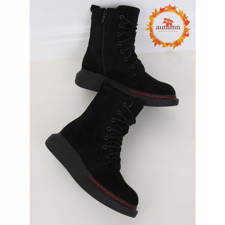 Bottines à lacets noires NC1070 Noir le noir 1