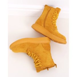 Bottines à lacets jaunes NC1070 Jaune 2