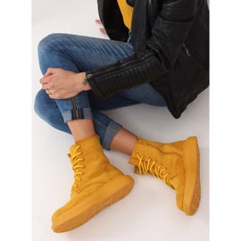 Bottines à lacets jaunes NC1070 Jaune 4