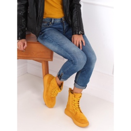 Bottines à lacets jaunes NC1070 Jaune 3