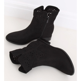 Boots ajourées talon caché noir CH2008 Noir le noir 1