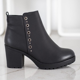 J. Star Bottines noires avec ornement le noir 2