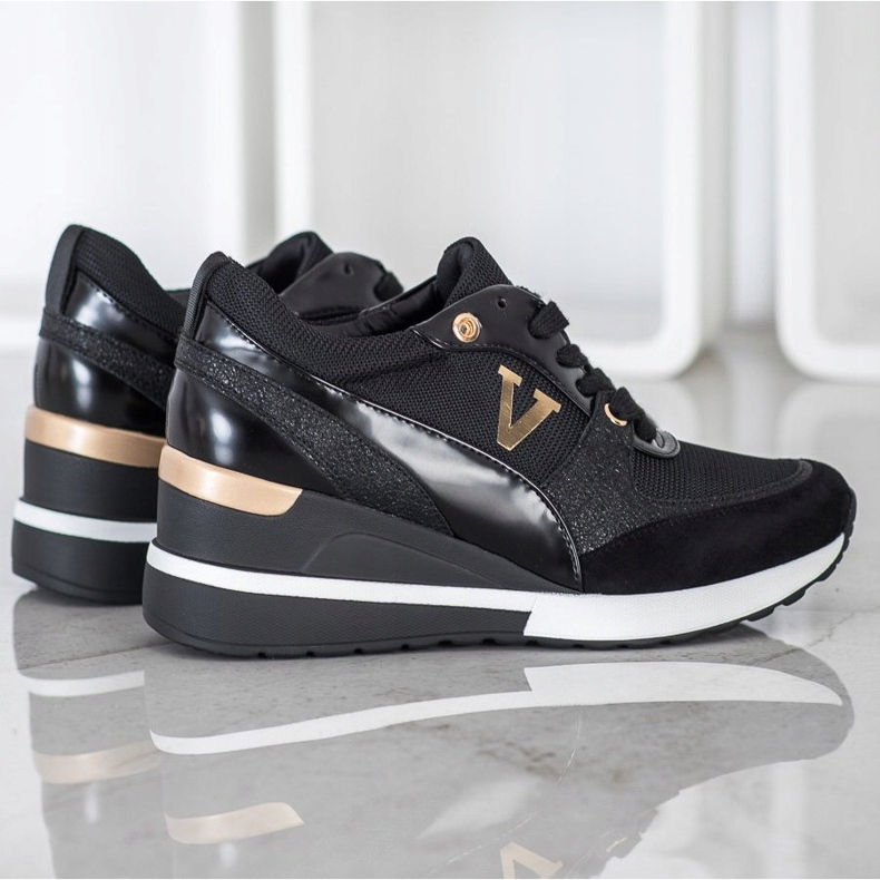 Vinceza Baskets compensées Vincez le noir 2