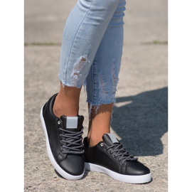 SHELOVET Baskets à lacets décoratifs noir 1