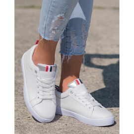 SHELOVET Baskets élégantes en cuir écologique blanche 2