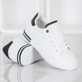 SHELOVET Baskets nouées à la mode blanche 2