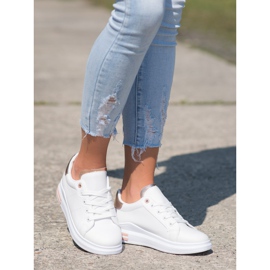 SHELOVET Baskets nouées à la mode blanc 2