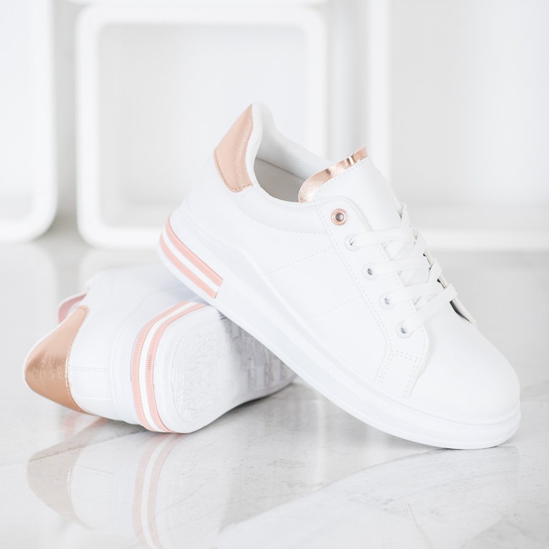 SHELOVET Baskets nouées à la mode blanc 1