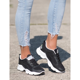 SHELOVET Baskets noires confortables 2