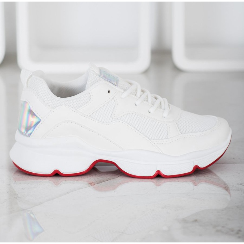 SHELOVET Baskets blanches confortables 1