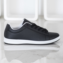 SHELOVET Baskets noires décontractées le noir 1