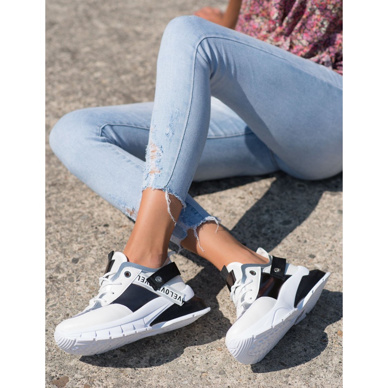 Marquiz Baskets élégantes blanche le noir 2