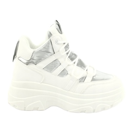 Evento Chaussures de sport hautes 20BT26-3192 blanc argent 1