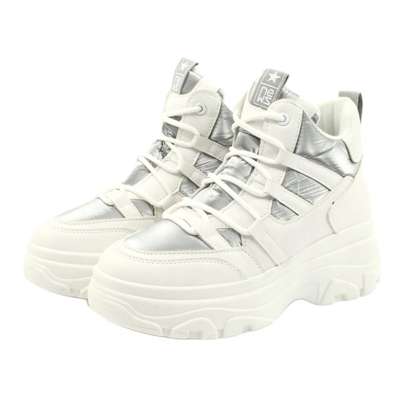 Evento Chaussures de sport hautes 20BT26-3192 blanc argent 4
