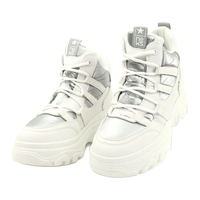 Evento Chaussures de sport hautes 20BT26-3192 blanc argent 3