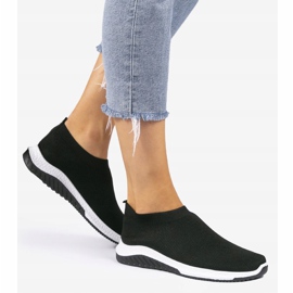 Chaussures de sport noires à enfiler KK-211 le noir 1