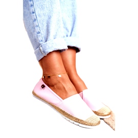 Espadrilles Femme, Semelle Tressée Rose Big Star DD274728 beige d'or 2