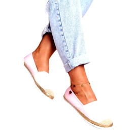 Espadrilles Femme, Semelle Tressée Rose Big Star DD274728 beige d'or 1