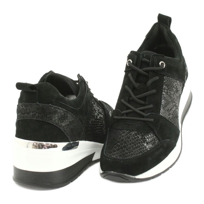 Chaussures de sport pour femmes attachées Filippo DP1505 / 20 noir 3