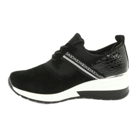 Filippo Chaussures de sport en cuir Slipony DP1388 / 20 BK Nice noir argent 1