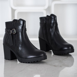 J. Star Bottes confortables sur la plate-forme le noir 3