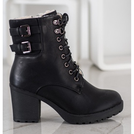 J. Star Bottines attachées sur la plate-forme noir 2