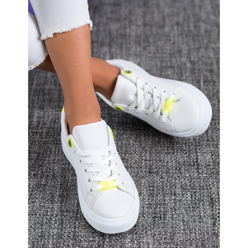 SHELOVET Baskets avec cuir écologique blanc 1
