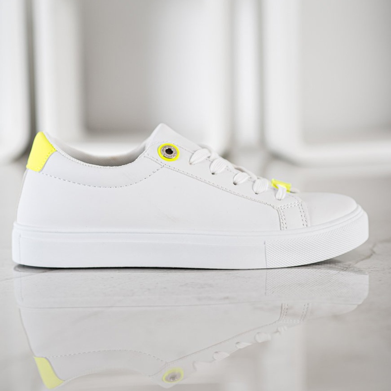 SHELOVET Baskets avec cuir écologique blanc 2