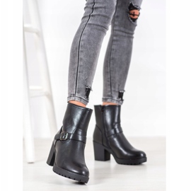 J. Star Bottes à la mode sur la plate-forme noir 1