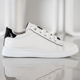 SHELOVET Chaussures de sport classiques blanche le noir 2