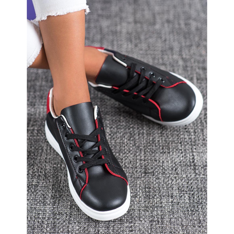 SHELOVET Chaussures de sport classiques le noir rouge 1