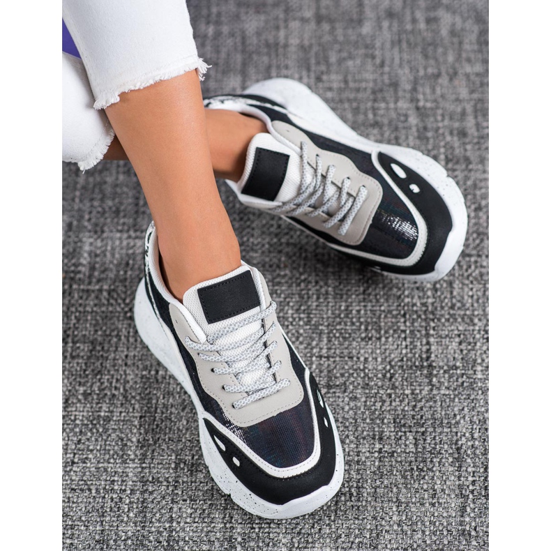 Kayla Baskets à effet holo noir 2