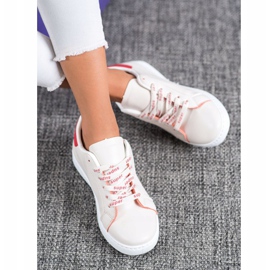 SHELOVET Chaussures de sport à la mode blanche rouge 1