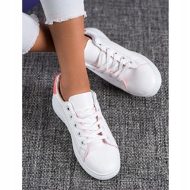 SHELOVET Chaussures de sport classiques blanc rose 2