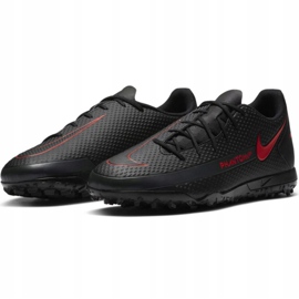 Nike Phantom M Gt Club Tf CK8469 060 chaussures de football blanche le noir 2