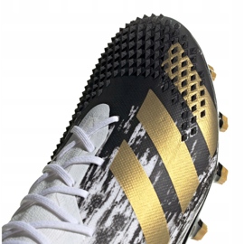 Chaussures de foot Adidas Predator 20.1 Ag M FW9185 blanche noir, blanc, noir, or 2