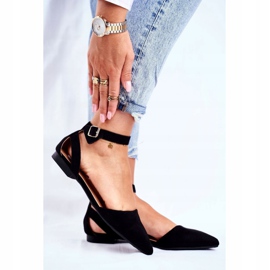 SEA Ballerines plates noires pour femmes avec ceinture avec Allison Spitz 1