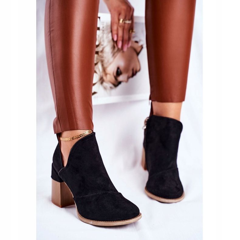 MSMG Bottines Femme à Talon Noir Coupe Meliori le noir 1