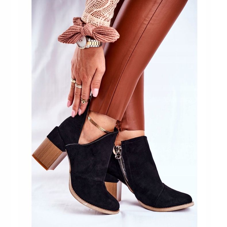 MSMG Bottines Femme à Talon Noir Coupe Meliori 2