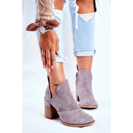 MSMG Boots femme à talon Gris coupe Meliori 1