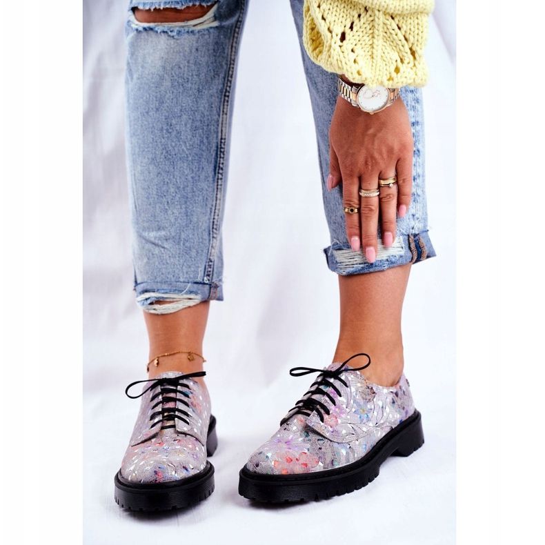 Richelieus Femme Richelieu Cuir Gris Maciejka 04087-13 multicolore 1 Richelieus Femme Richelieu Cuir Gris Maciejka 04087-13 multicolore 1