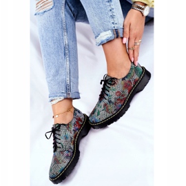 Richelieu Femme Richelieu Cuir Fleurs Maciejka 04087-43 le noir multicolore 2