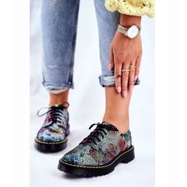 Richelieu Femme Richelieu Cuir Fleurs Maciejka 04087-43 noir multicolore 1