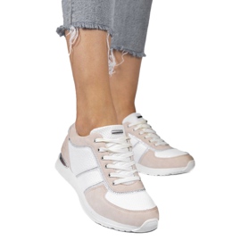 Chaussures de sport en éco-suède roses 6162-Y 1