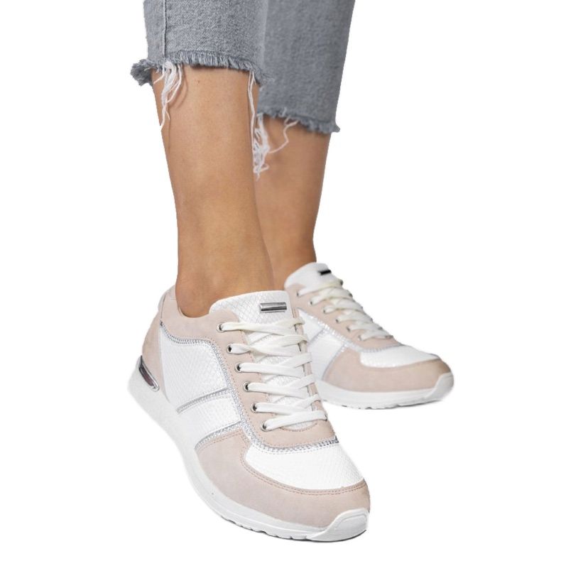 Chaussures de sport en éco-suède roses 6162-Y 1