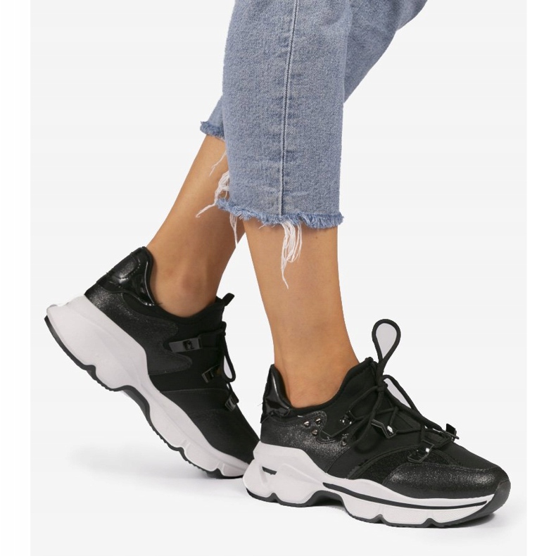 Baskets Lycra noires C947 le noir 1