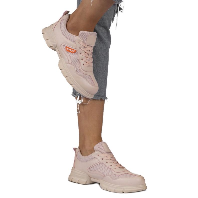 Chaussures de sport à la mode roses C051 1 Chaussures de sport à la mode roses C051 1