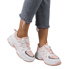 Chaussures de sport à la mode roses BH-001 blanc 1