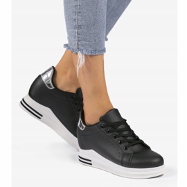 Baskets compensées noires MY-0366 le noir 1