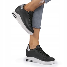 Baskets compensées noires MY-0366 le noir 2